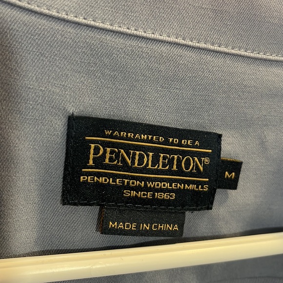 PENDLETON Silk Moto Jacket Blue-Medium - Picture 3 of 3